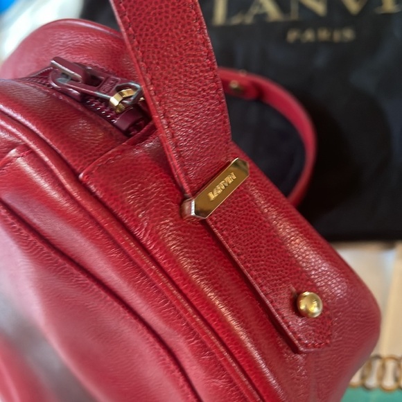Lanvin Paris red sling/shoulder bag - Picture 8 of 15